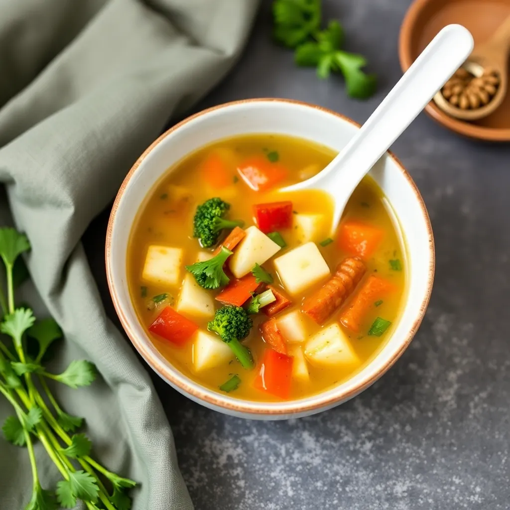 Potage au chou Kale de Chine