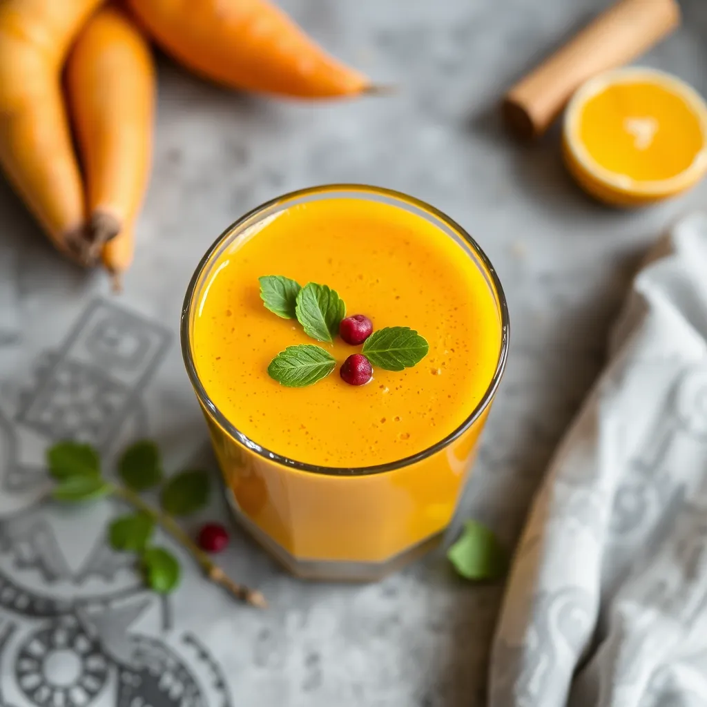Jus de carotte et de curcuma